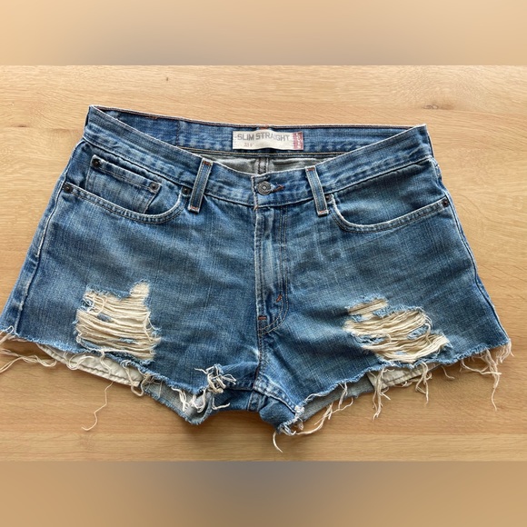 Levi's Pants - Levi’s 514 Slim Straight Distressed Shorts W 33